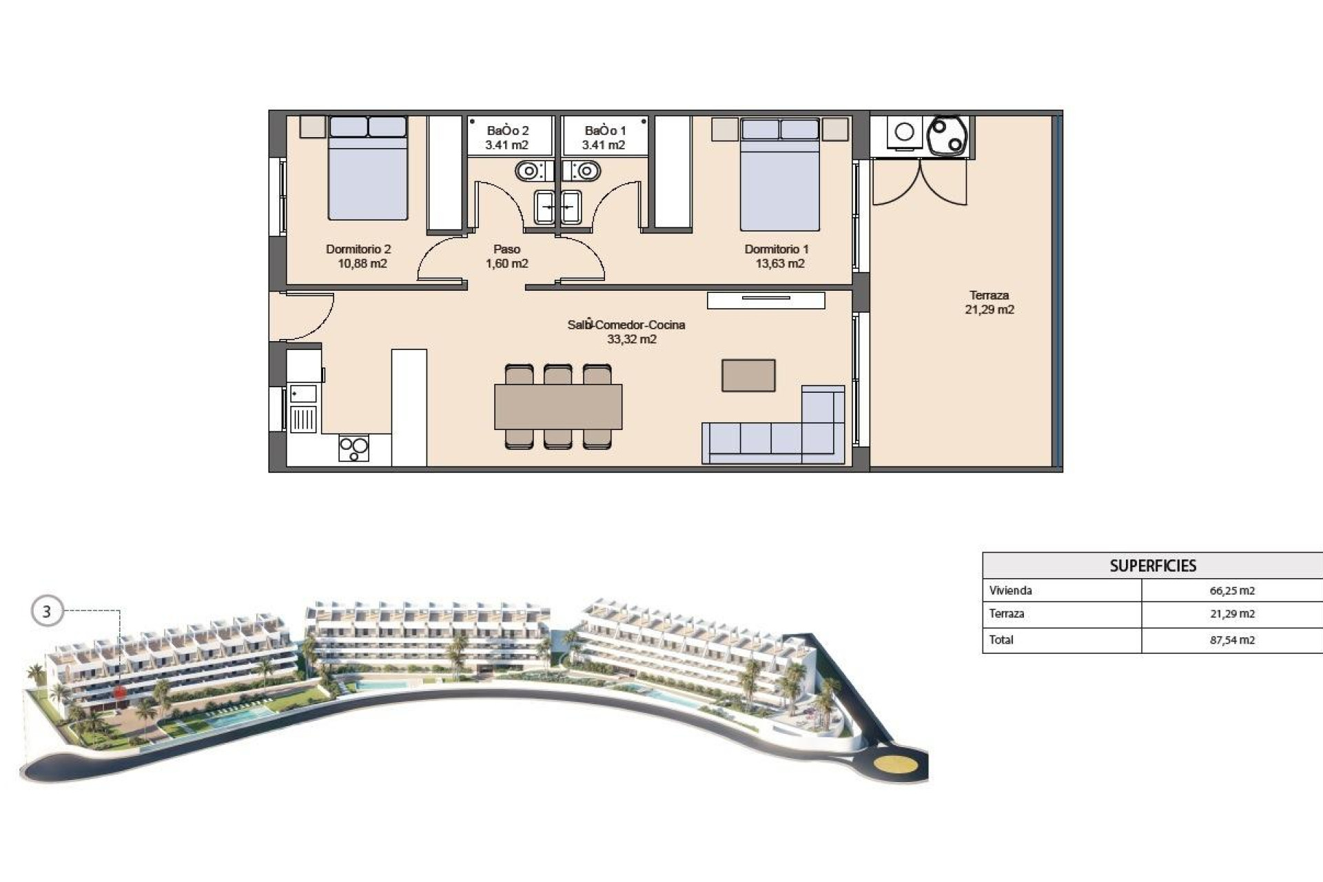 New build - 1. Apartment / flat - Finestrat - Costa Blanca North