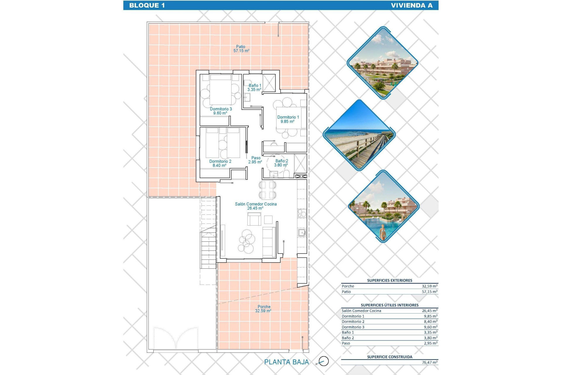 New Build - 1. Apartment / flat - Pilar de la Horadada - Lo Monte