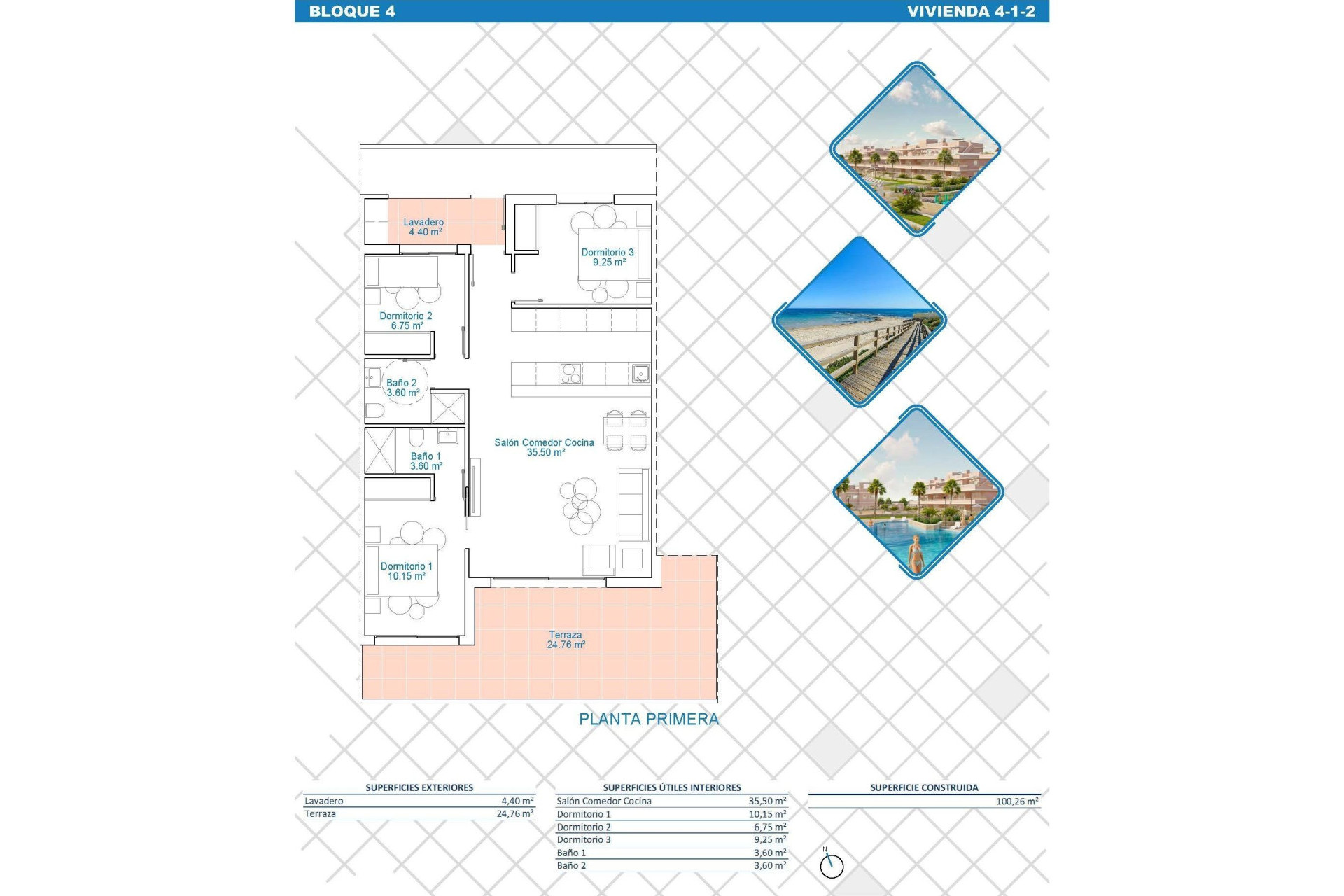 New Build - 1. Apartment / flat - Pilar de la Horadada - Lo Monte