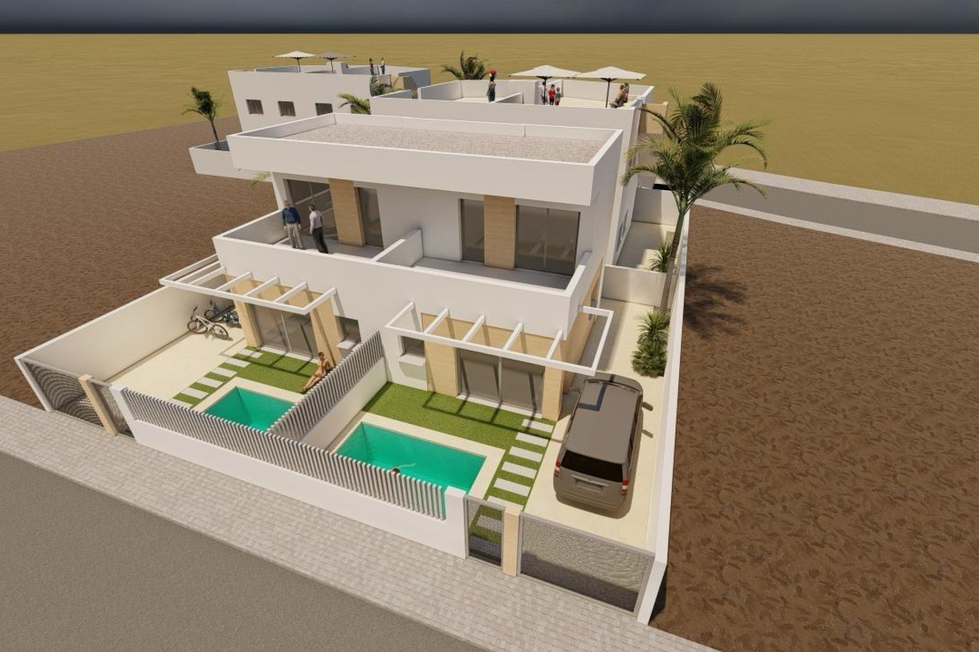 New build - 3. Semi-detached house - Puerto de Mazarron - Mar De Plata