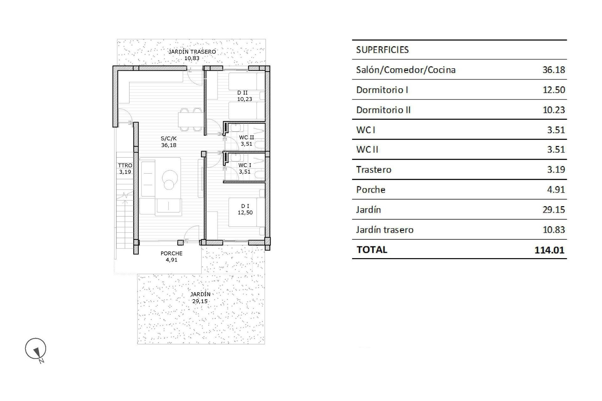 New Build - Bungalow - San Miguel de Salinas - Orihuela Costa