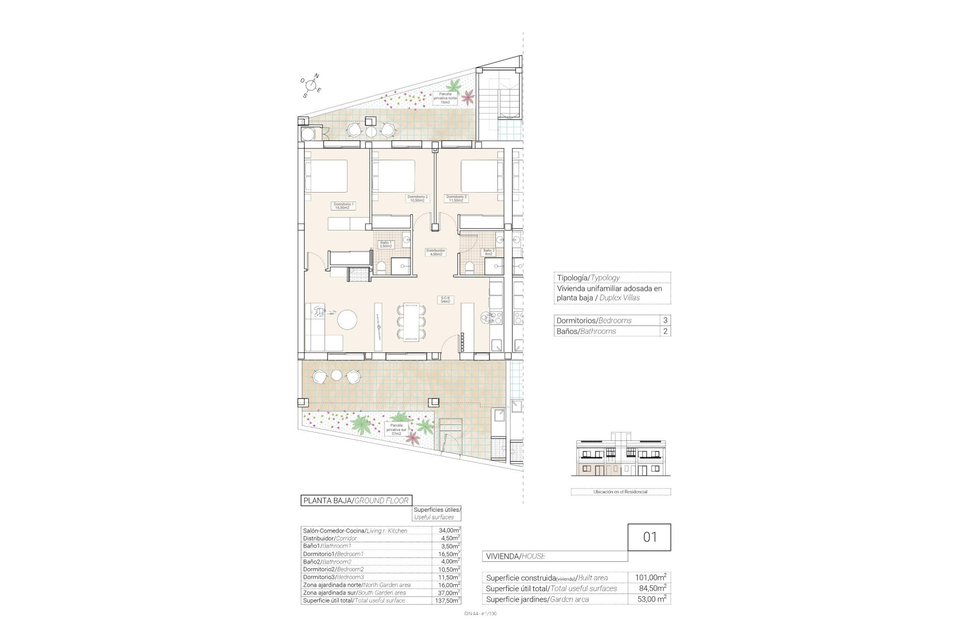 Nieuwbouw Woningen - 1. Apartment / flat - Hondón de las Nieves - Pinoso