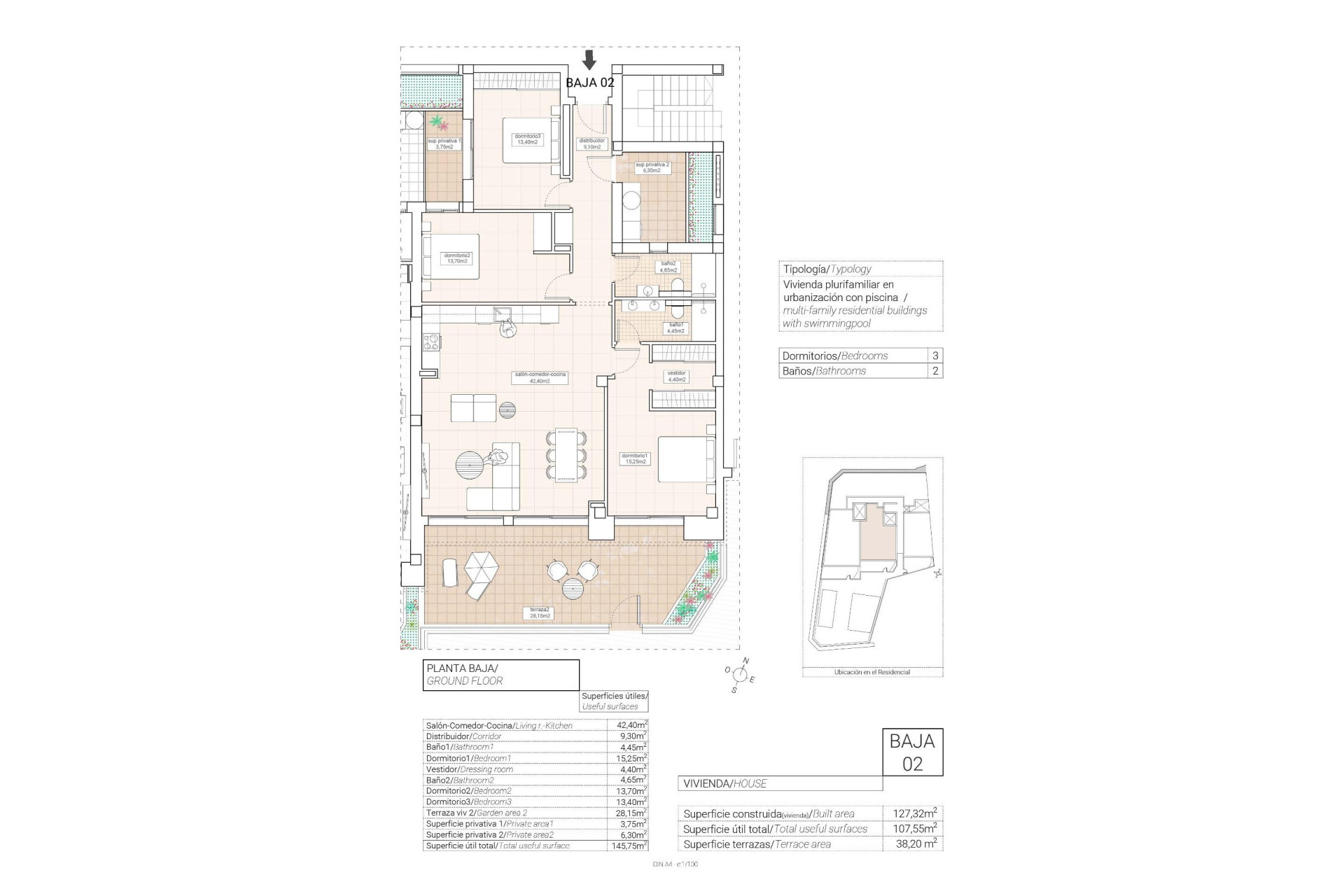 Nieuwbouw woningen - 1. Appartement / flat - Hondón de las Nieves - Costa Blanca Zuid