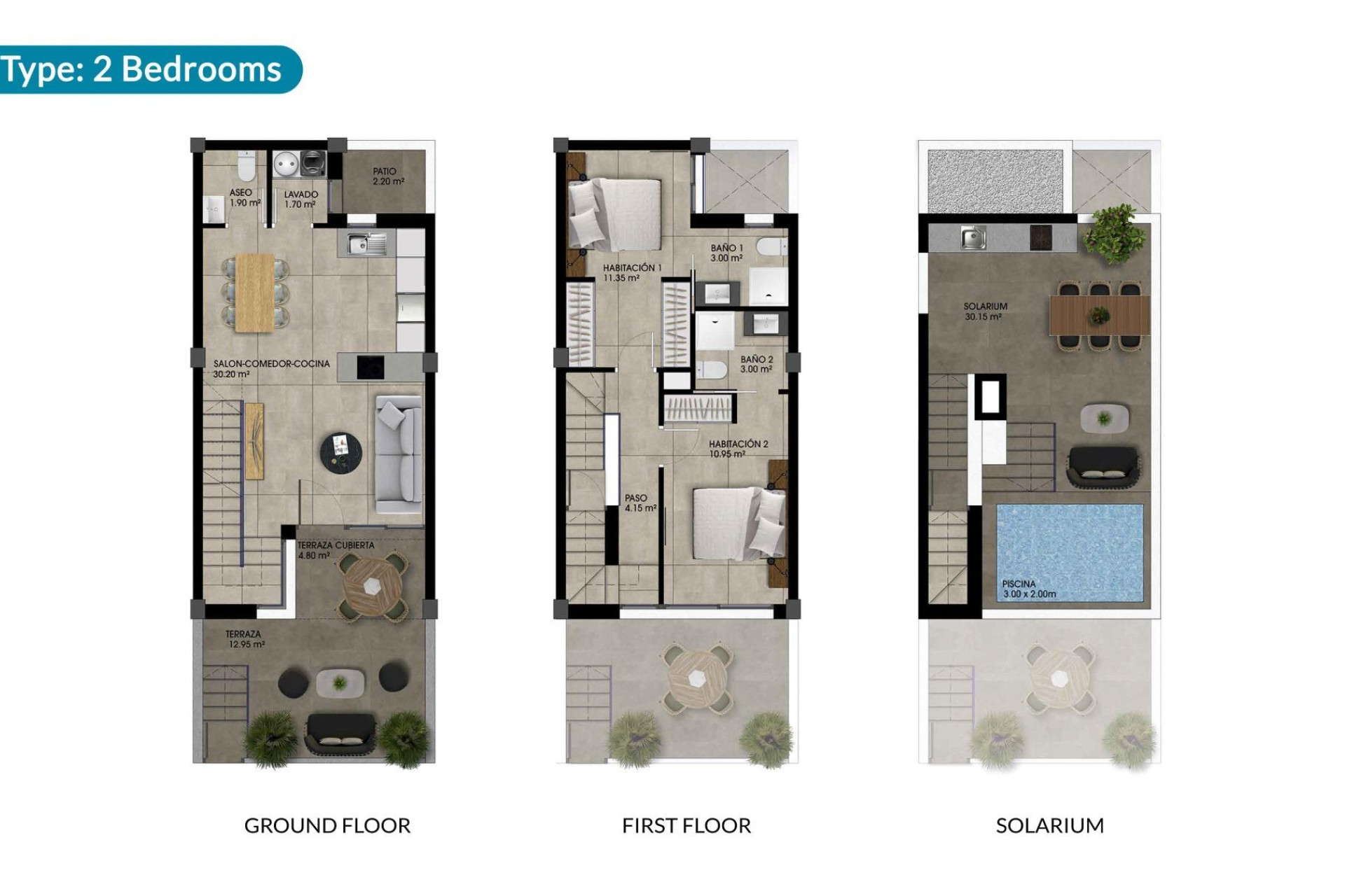 Nieuwbouw woningen - 2. Town house / tussenwoning - Dolores - Costa Blanca Zuid