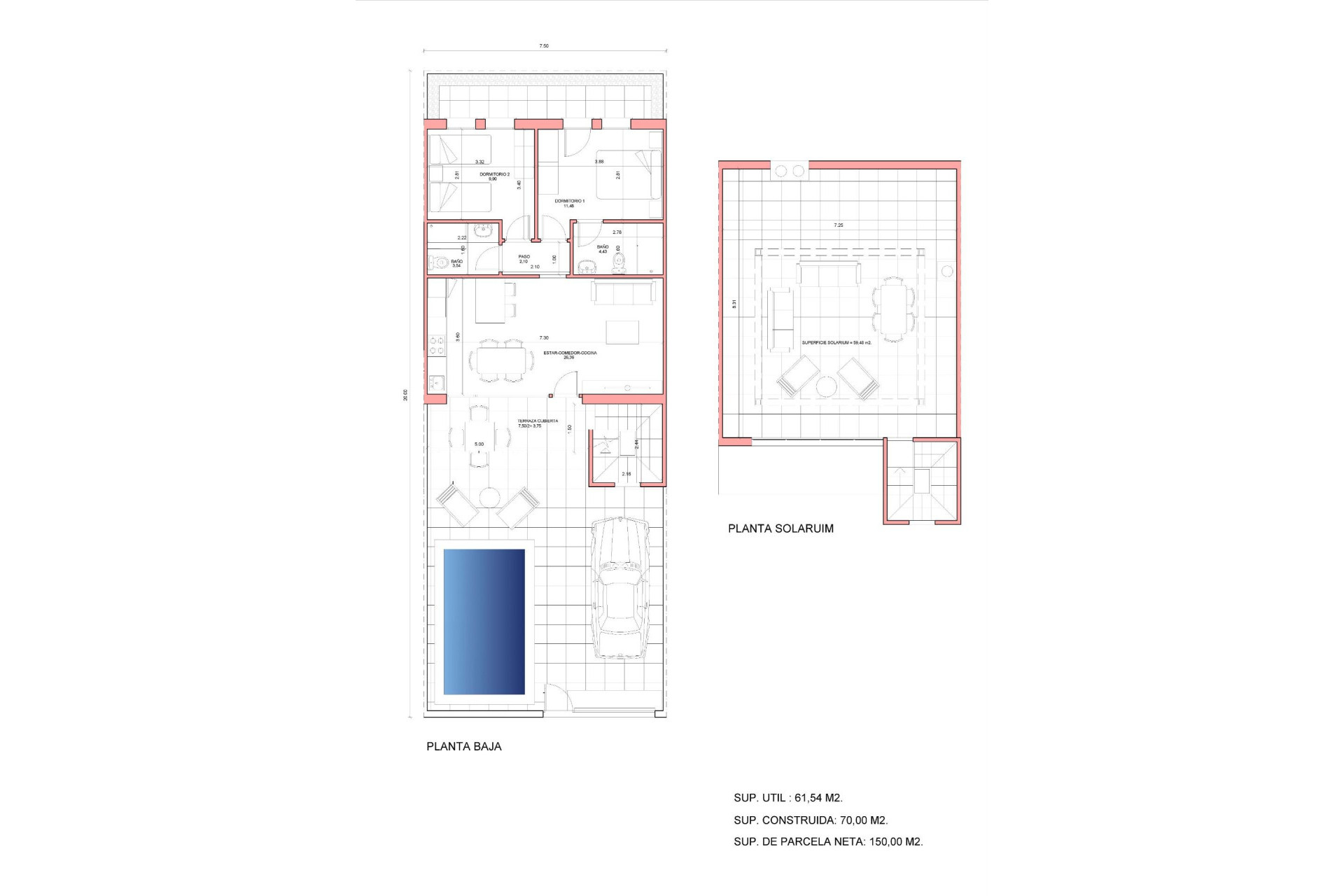 Nieuwbouw woningen - 2. Town house / tussenwoning - Fuente Alamo de Murcia - Costa Calida