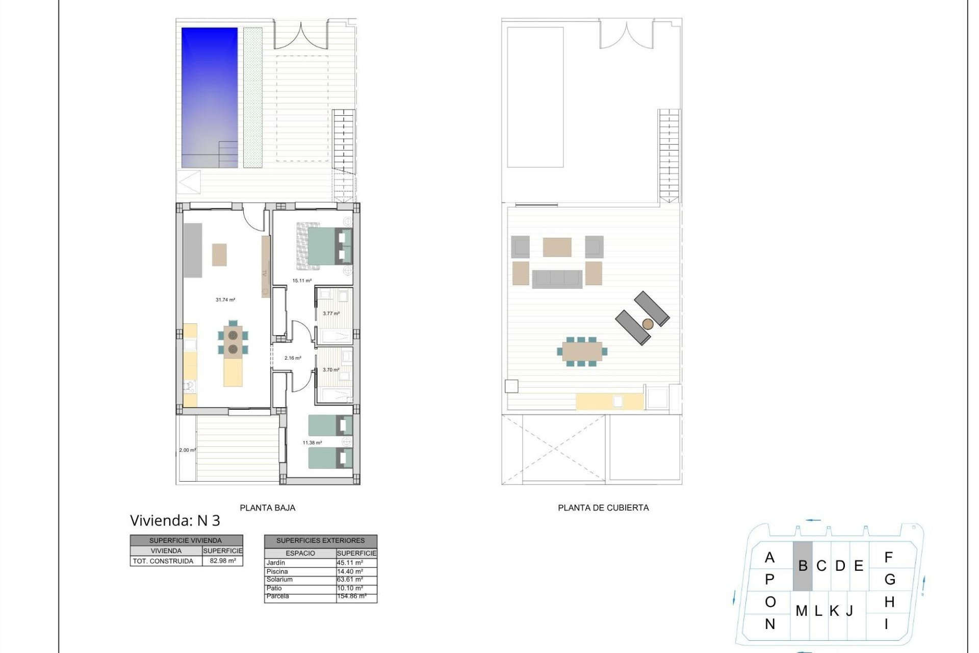 Nieuwbouw woningen - 2. Town house / tussenwoning - Torre Pacheco - Costa Calida