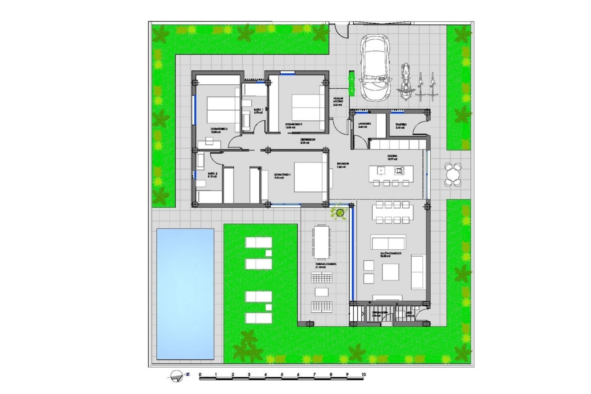 Nieuwbouw woningen - 3. Halfvrijstaand huis - Cartagena - Costa Calida
