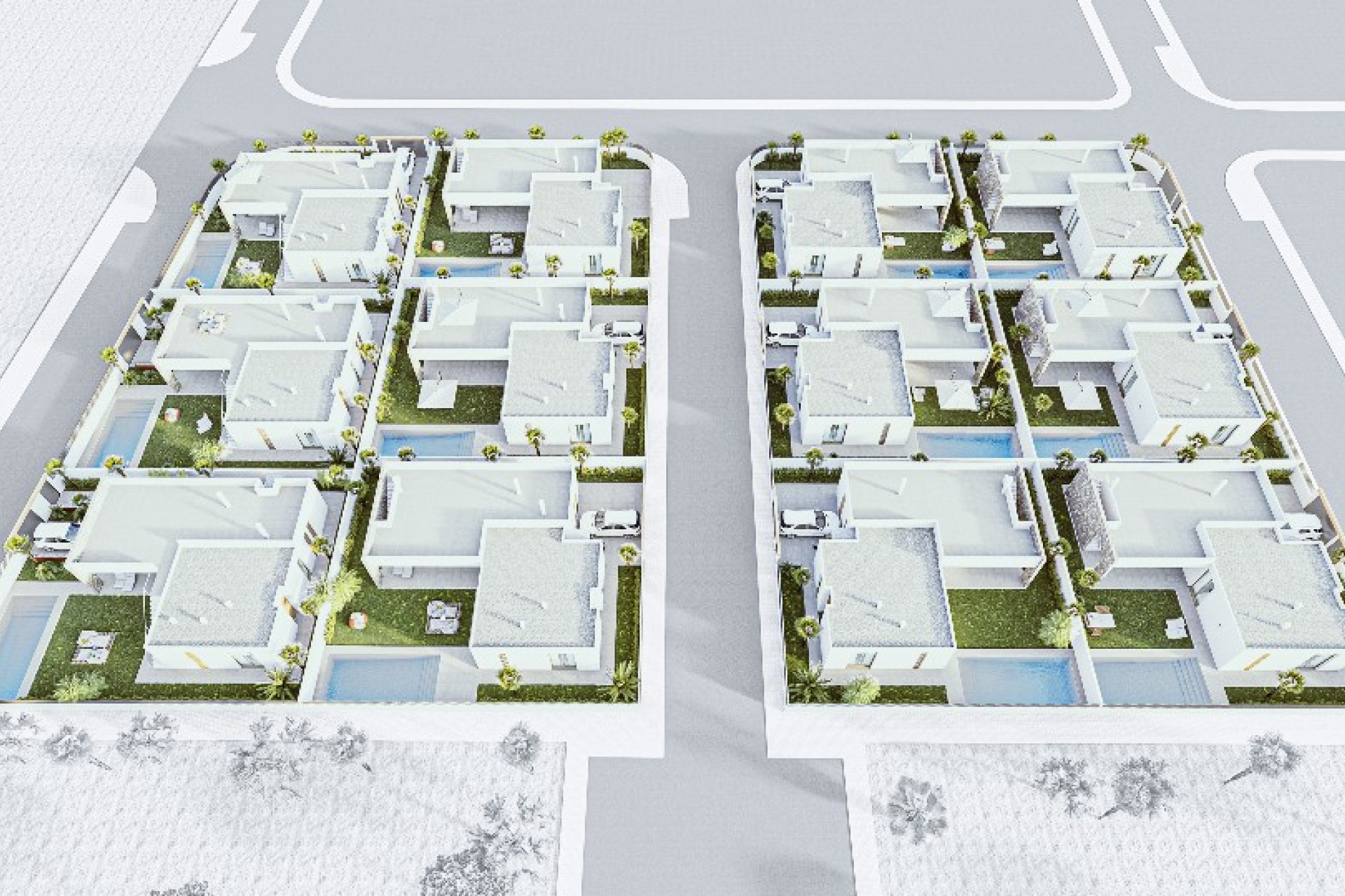 Nieuwbouw woningen - 3. Halfvrijstaand huis - Cartagena - Costa Calida