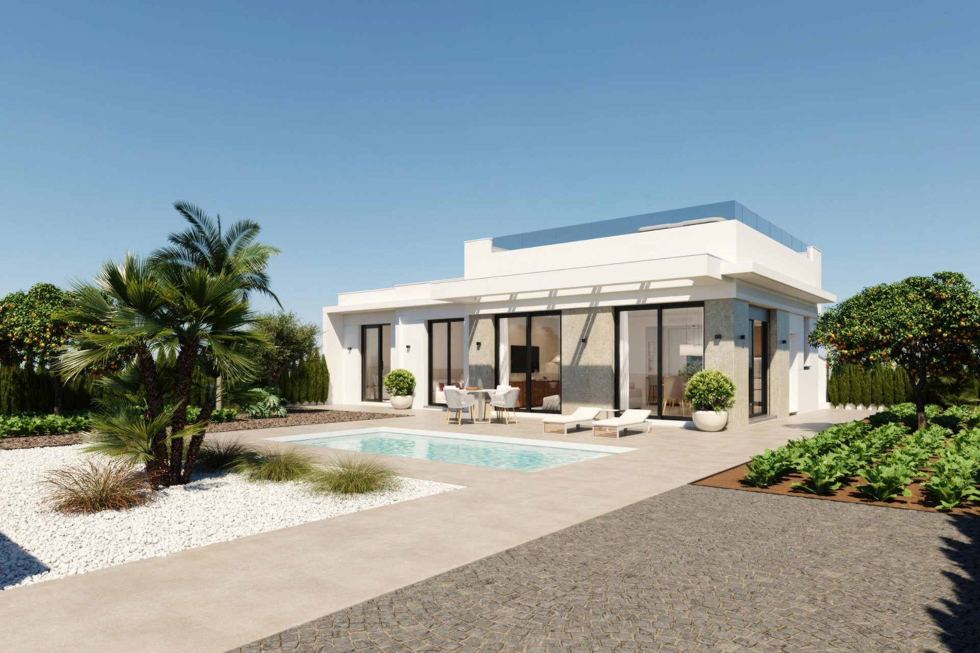Nieuwbouw woningen - 3. Halfvrijstaand huis - Fuente Alamo de Murcia - Costa Calida