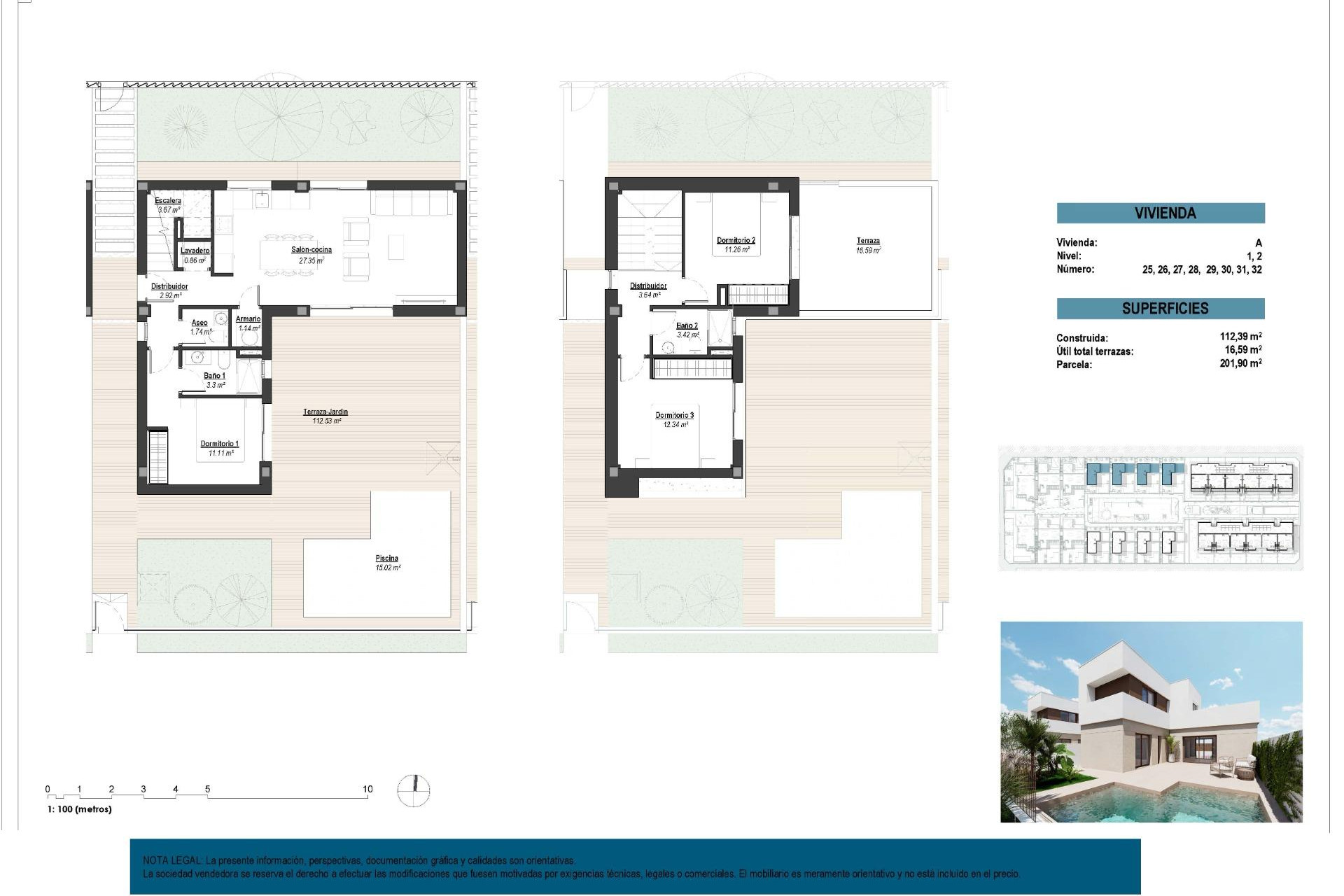 Nieuwbouw woningen - 3. Halfvrijstaand huis - Los Alcazares - Costa Calida