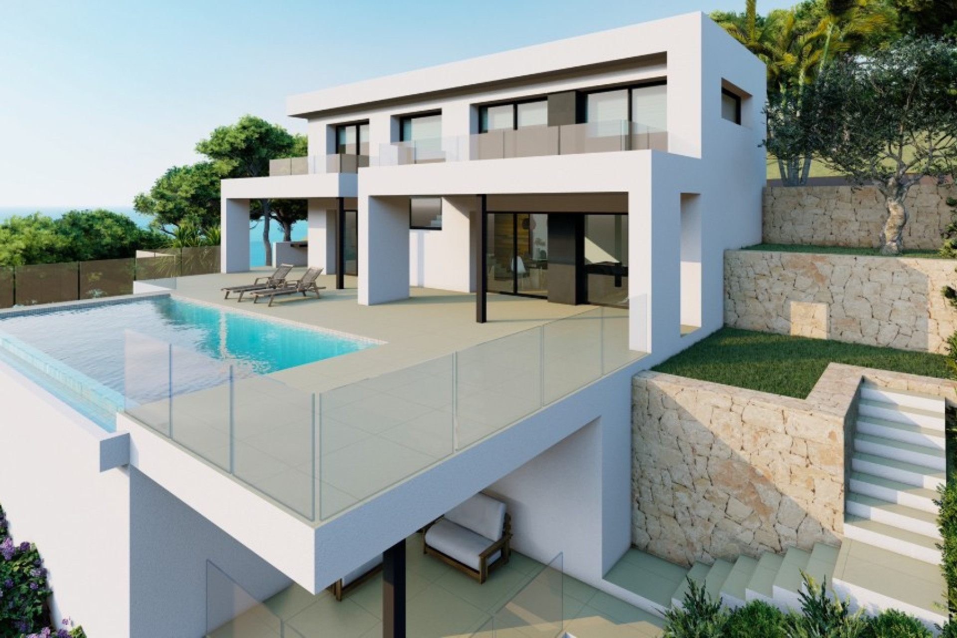 Nieuwbouw woningen - 3. Halfvrijstaand huis - Moraira - Costa Blanca Noord