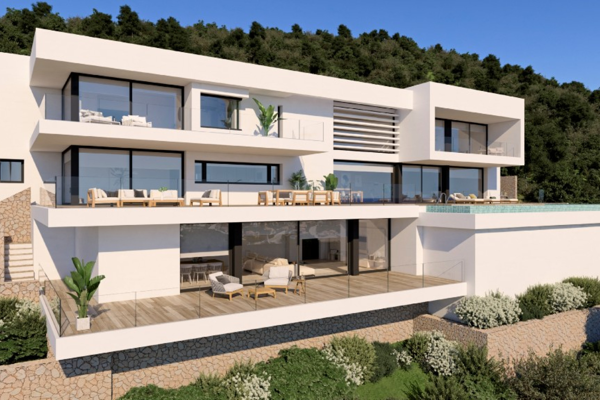 Nieuwbouw woningen - 3. Halfvrijstaand huis - Moraira - Costa Blanca Noord