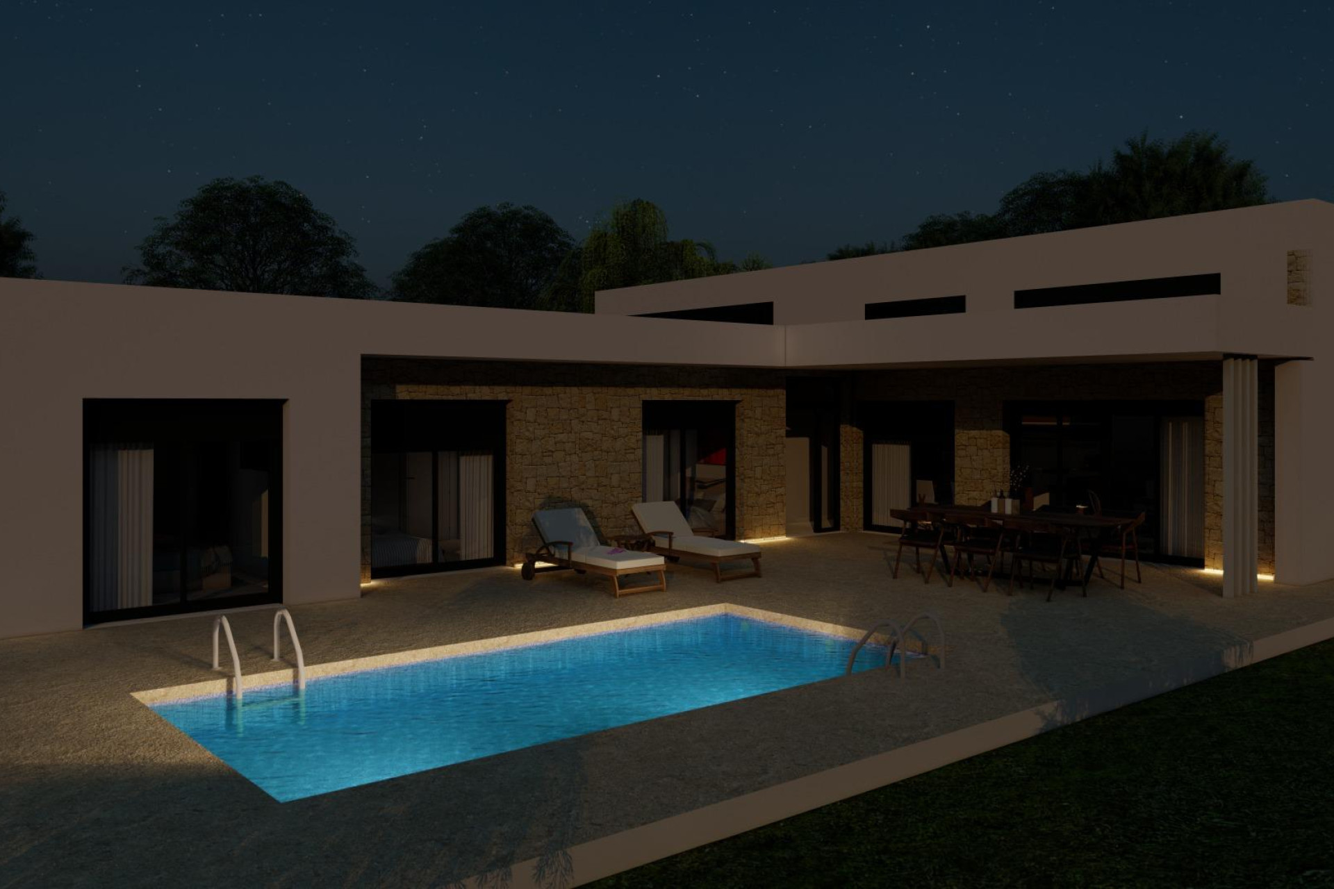 Nieuwbouw woningen - 3. Halfvrijstaand huis - Pinoso - Costa Blanca Noord