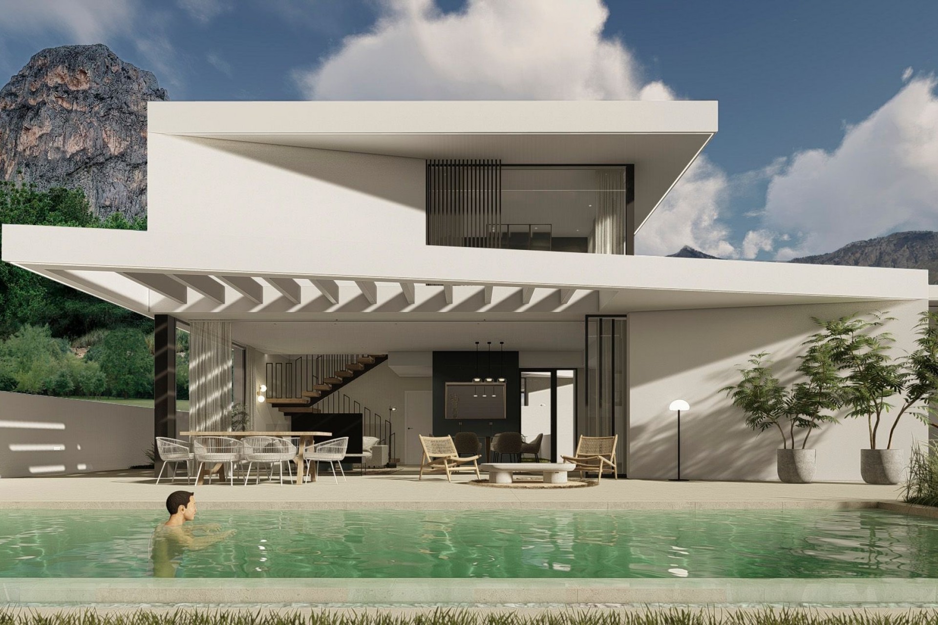 Nieuwbouw woningen - 3. Halfvrijstaand huis - Polop - Costa Blanca Noord