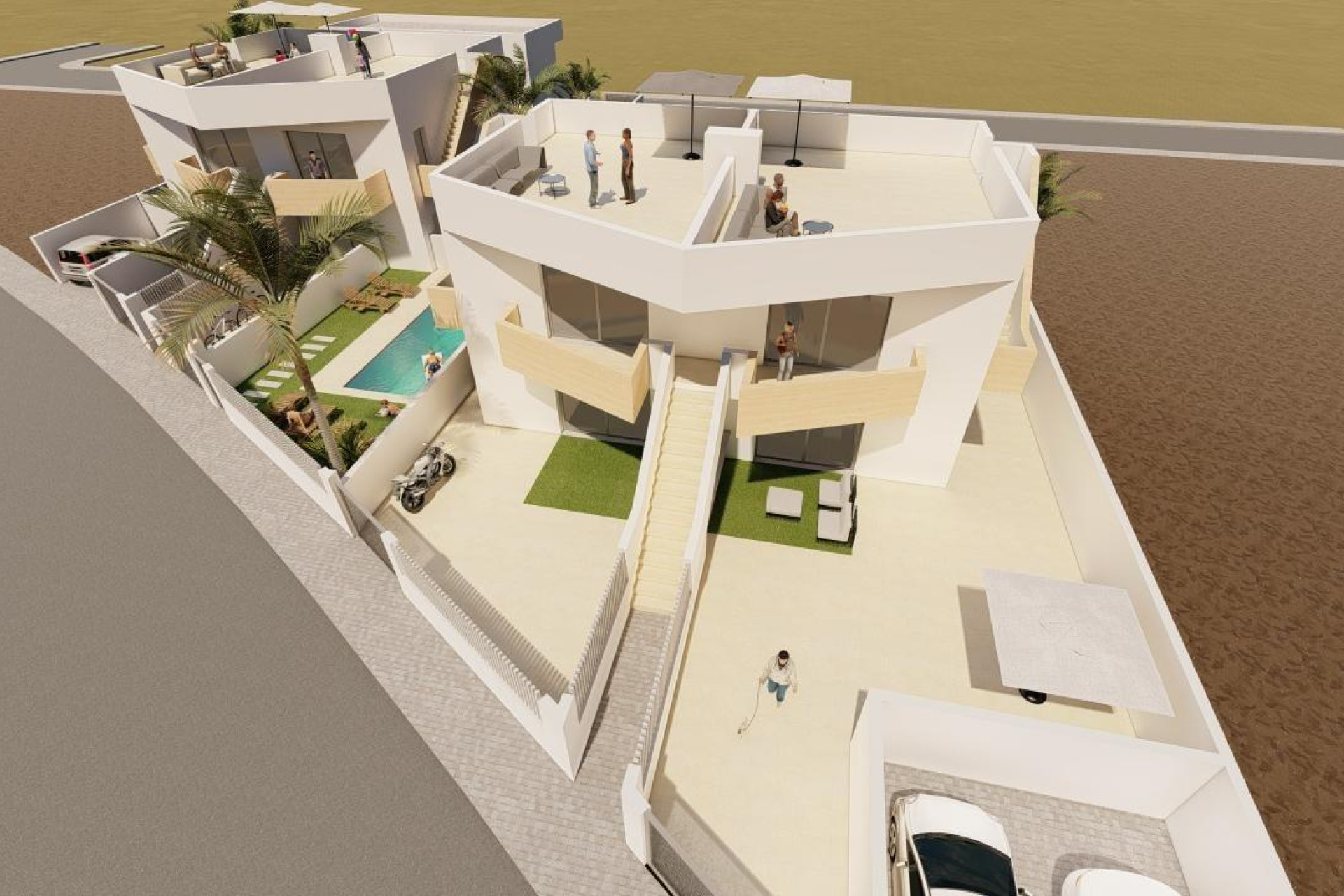 Nieuwbouw woningen - 3. Halfvrijstaand huis - Puerto de Mazarron - Mar De Plata