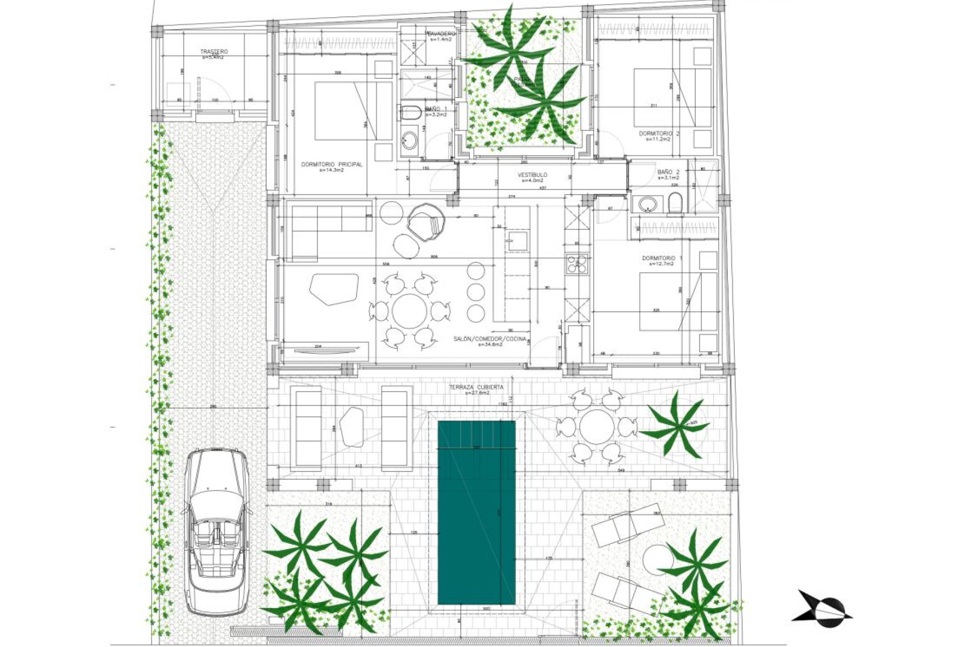 Nieuwbouw woningen - 3. Halfvrijstaand huis - Santiago de Ribera - Costa Calida