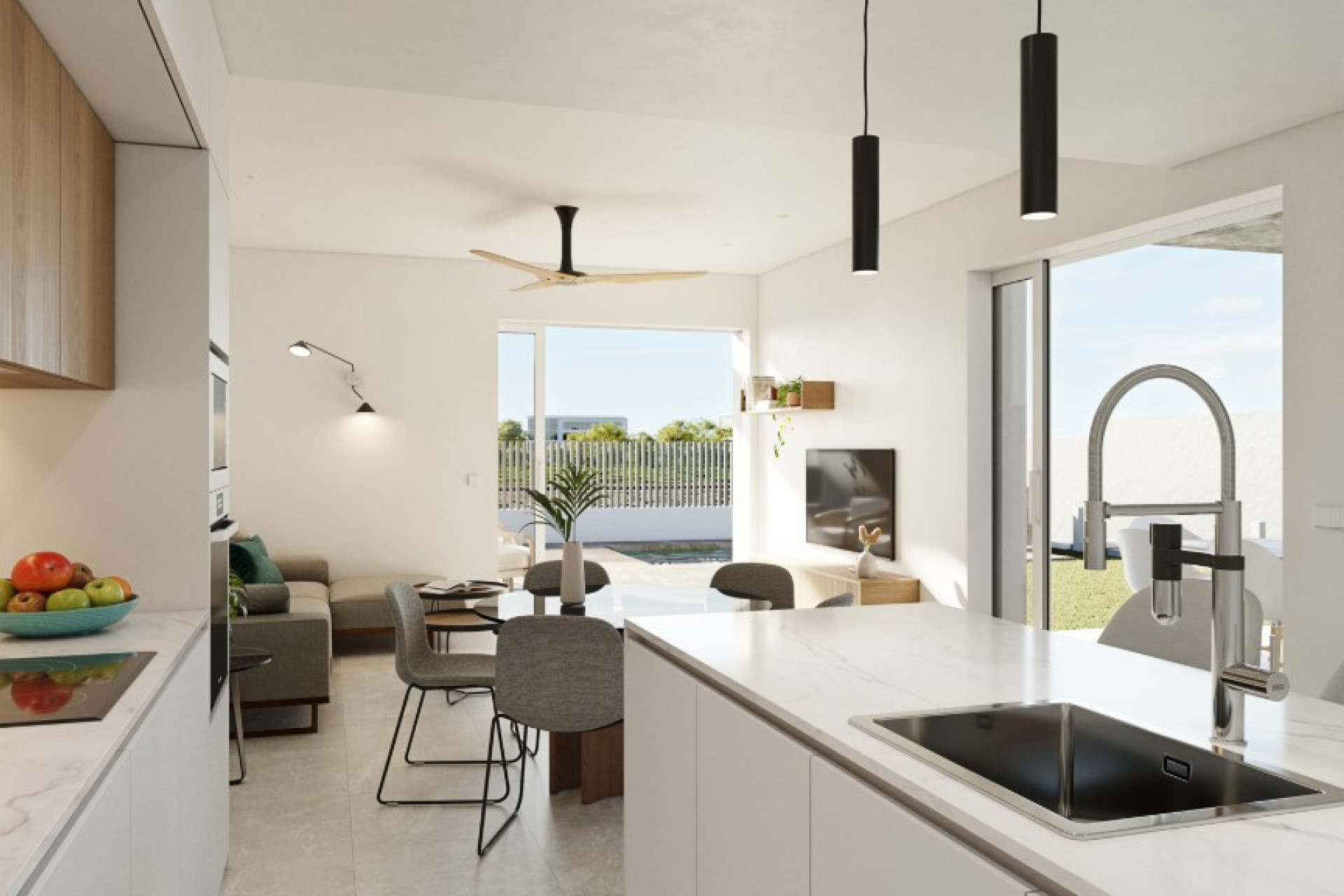 Nieuwbouw woningen - 3. Halfvrijstaand huis - Santiago de Ribera - Costa Calida