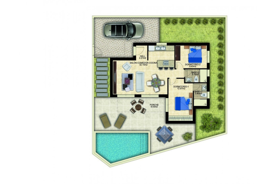 Nieuwbouw woningen - 3. Vrijstaande villa - Benijófar - Costa Blanca Zuid