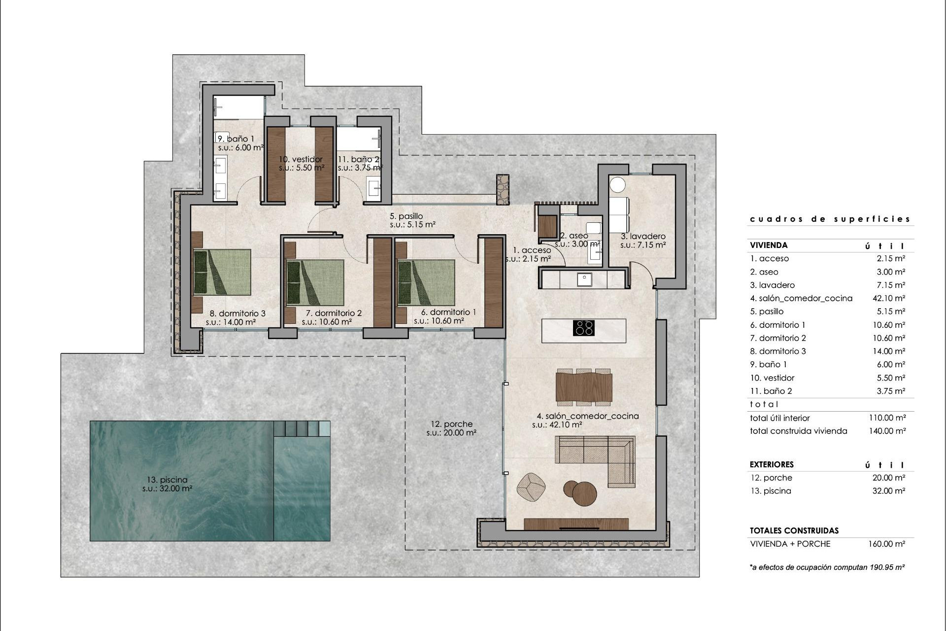 Nieuwbouw woningen - 3. Vrijstaande villa - Pinoso - Costa Blanca Noord