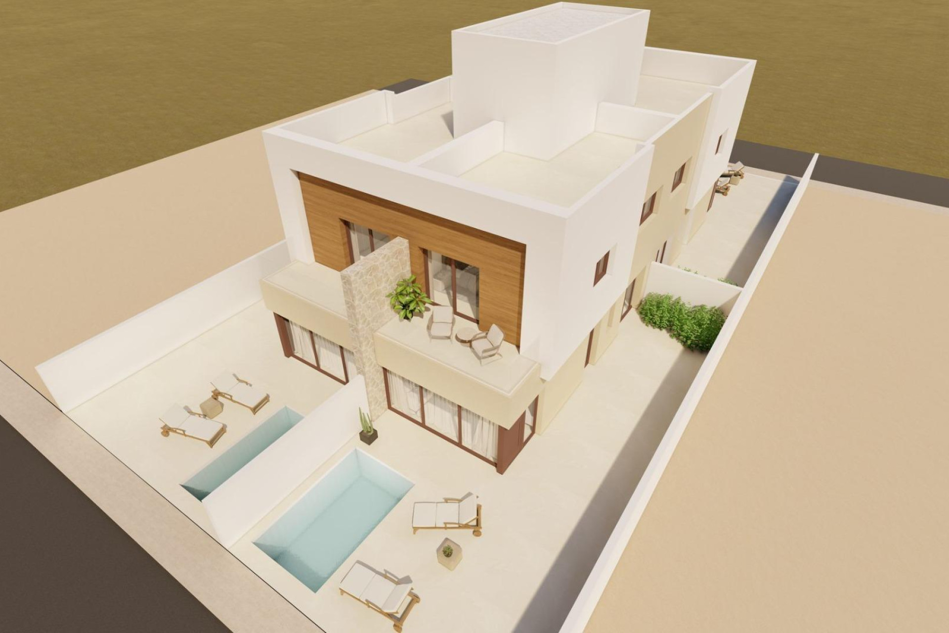 Nieuwbouw woningen - 4. Halfvrijstaande villa - San Javier - Costa Calida