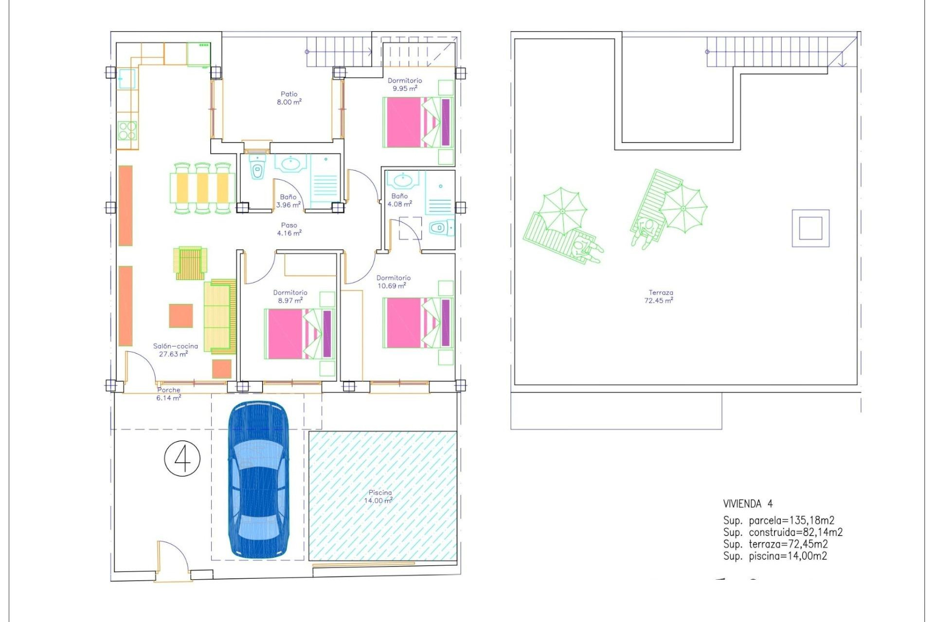 Obra nueva - 2. Chalet adosado - Avileses - Costa Calida