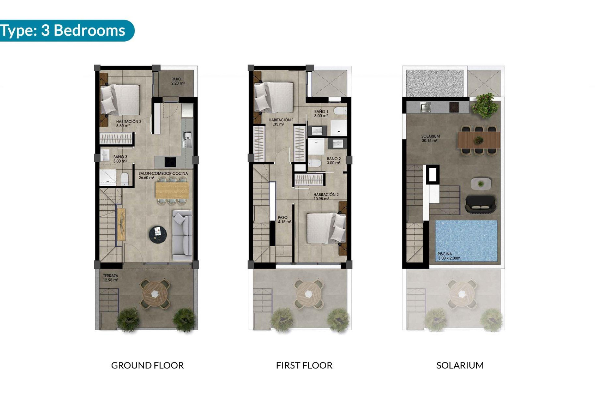 Obra nueva - 2. Chalet adosado - Dolores - Costa Blanca Sur