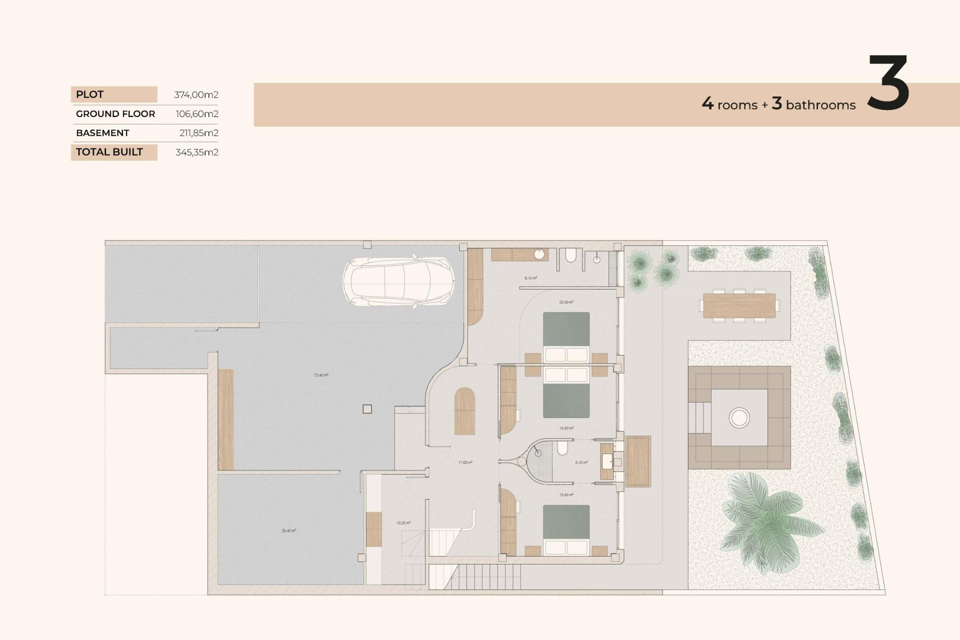 Obra nueva - 3. Casa pareada - Algorfa - Costa Blanca Sur