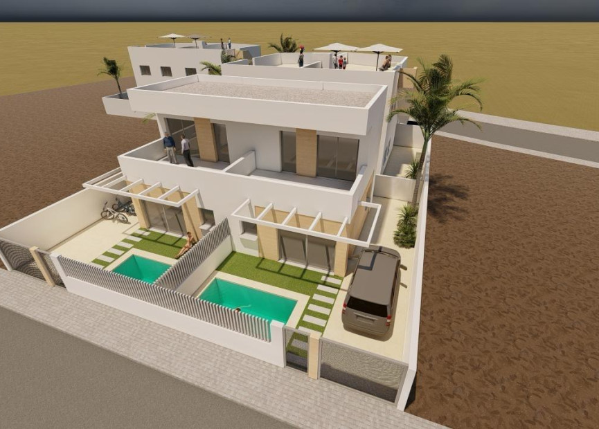 Obra nueva - 3. Casa pareada - Puerto de Mazarron - Mar De Plata