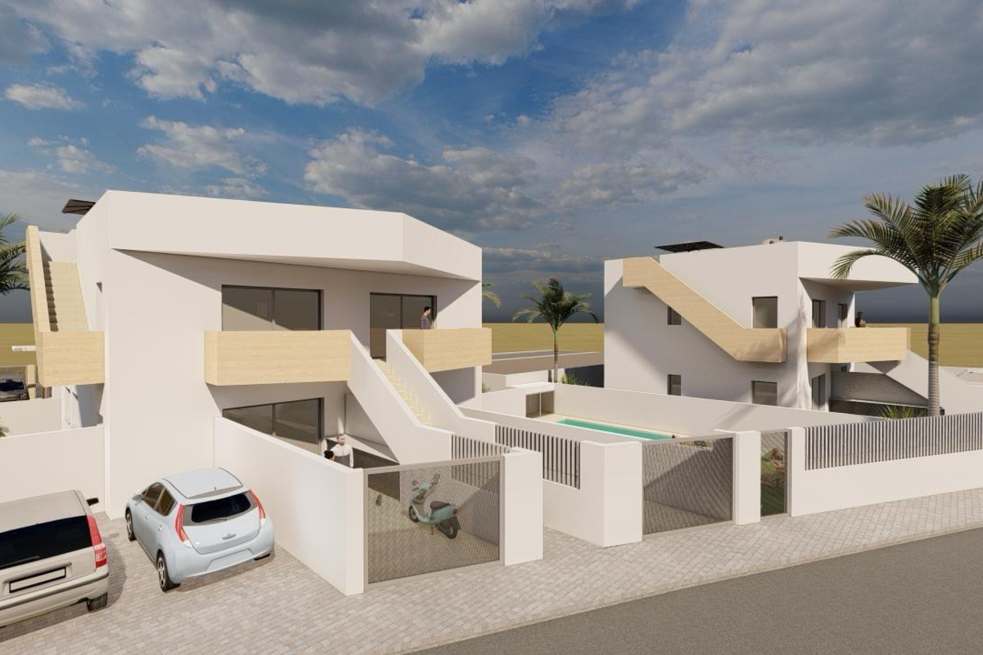 Obra nueva - 3. Casa pareada - Puerto de Mazarron - Mar De Plata