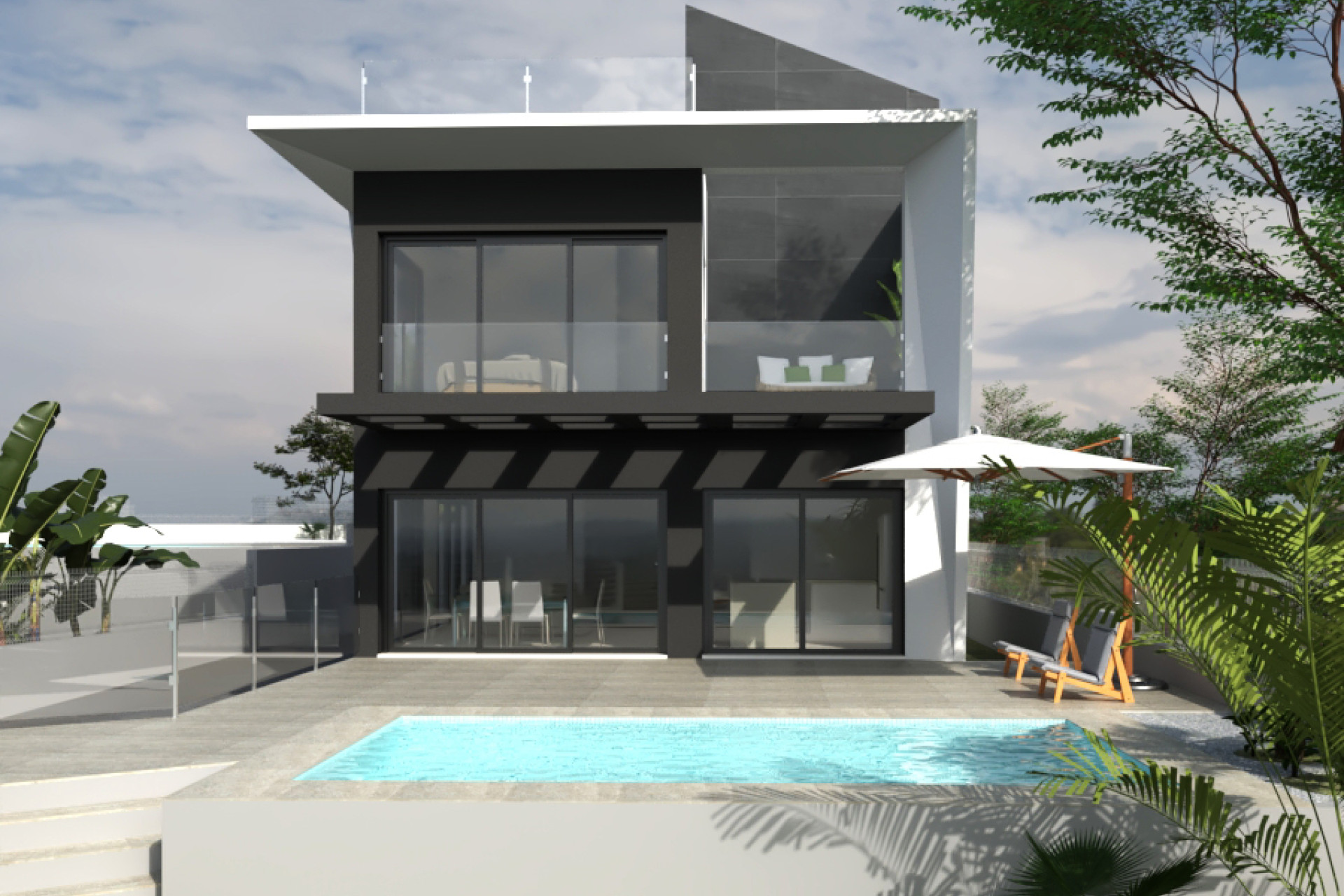 Obra nueva - 3. Casa pareada - Villajoyosa - Costa Blanca Norte 