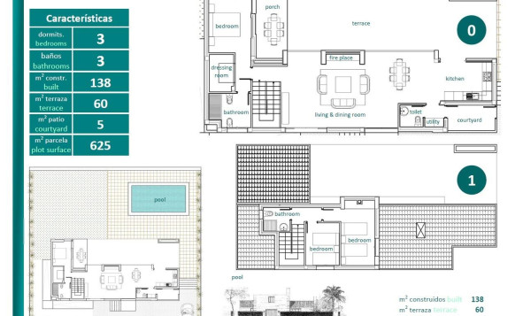 Nieuwbouw woningen - 3. Halfvrijstaand huis - Sucina - Costa Calida