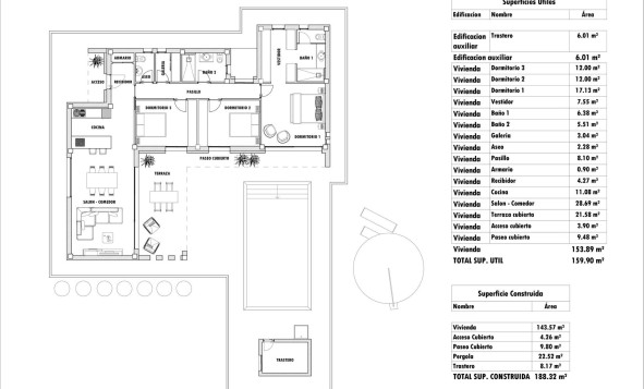 Nieuwbouw woningen - 3. Halfvrijstaand huis - Aspe - Costa Blanca Noord