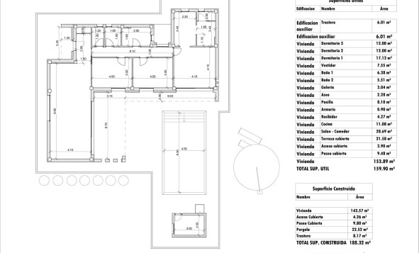 Nieuwbouw woningen - 3. Halfvrijstaand huis - Aspe - Costa Blanca Noord