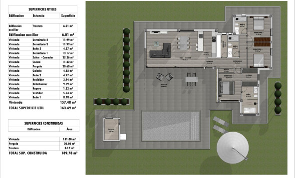 Nieuwbouw woningen - 3. Halfvrijstaand huis - Aspe - Costa Blanca Noord