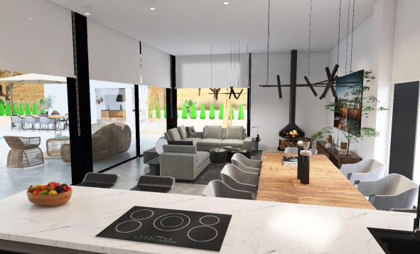 Nieuwbouw woningen - 3. Halfvrijstaand huis - Aspe - Costa Blanca Noord