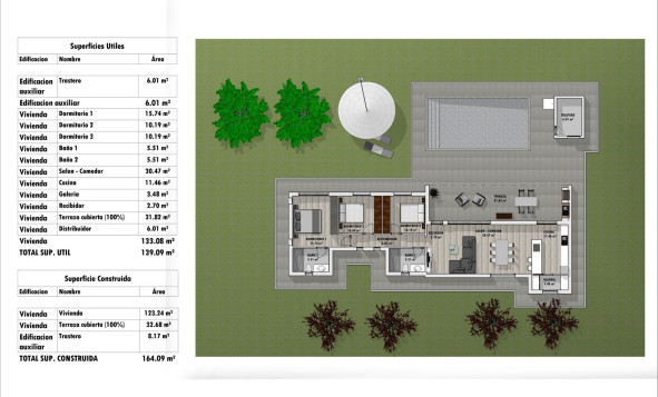 Nieuwbouw woningen - 3. Halfvrijstaand huis - Aspe - Costa Blanca Noord