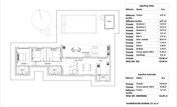 Nieuwbouw woningen - 3. Halfvrijstaand huis - Aspe - Costa Blanca Noord