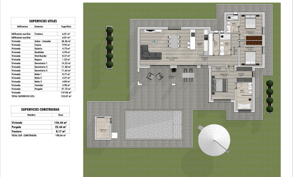 Nieuwbouw woningen - 3. Halfvrijstaand huis - Aspe - Costa Blanca Noord