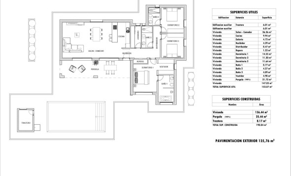 Nieuwbouw woningen - 3. Halfvrijstaand huis - Aspe - Costa Blanca Noord