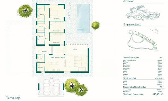 Nieuwbouw woningen - 3. Halfvrijstaand huis - Fuente Alamo de Murcia - Costa Calida