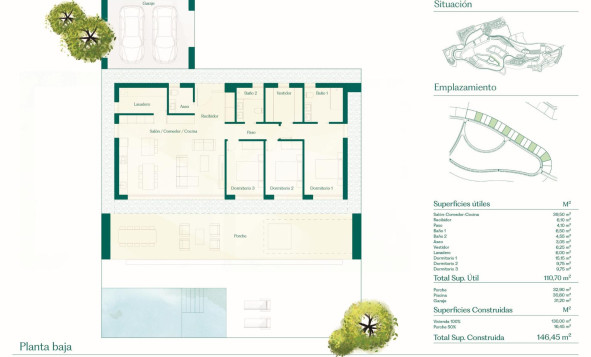Nieuwbouw woningen - 3. Halfvrijstaand huis - Fuente Alamo de Murcia - Costa Calida