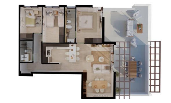 Nieuwbouw woningen - 1. Appartement / flat - Vera - Almeria