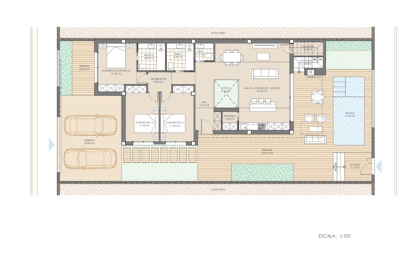 Nieuwbouw woningen - 3. Halfvrijstaand huis - San Juan de los Terreros - Almeria