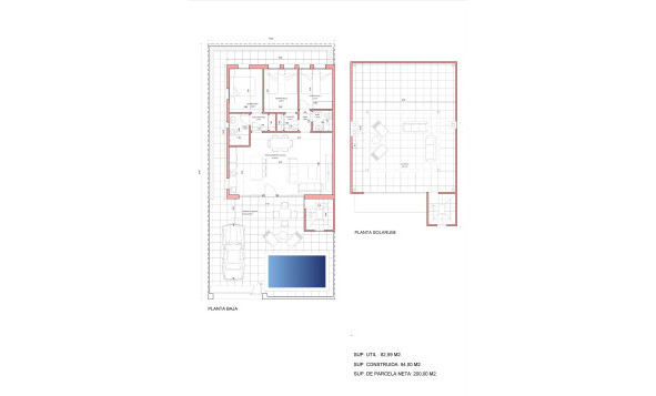Nieuwbouw woningen - 3. Halfvrijstaand huis - Fuente Alamo de Murcia - Costa Calida