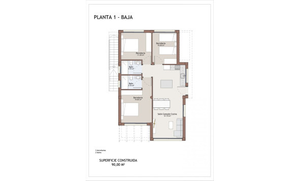 Nieuwbouw woningen - 3. Halfvrijstaand huis - Vera - Almeria