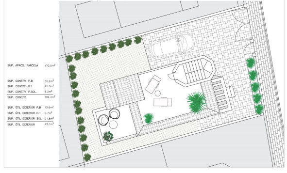 Nieuwbouw woningen - 3. Halfvrijstaand huis - San Fulgencio - Costa Blanca Zuid