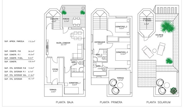Nieuwbouw woningen - 3. Halfvrijstaand huis - San Fulgencio - Costa Blanca Zuid