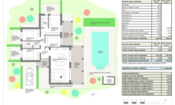 Nieuwbouw woningen - 3. Halfvrijstaand huis - Pinoso - Costa Blanca Noord