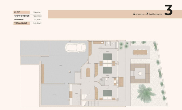 Nieuwbouw woningen - 3. Halfvrijstaand huis - Algorfa - Costa Blanca Zuid