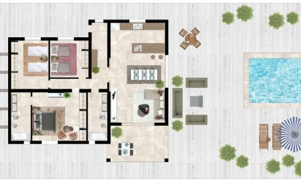 Nieuwbouw Woningen - Villa - Hondón de las Nieves - Pinoso